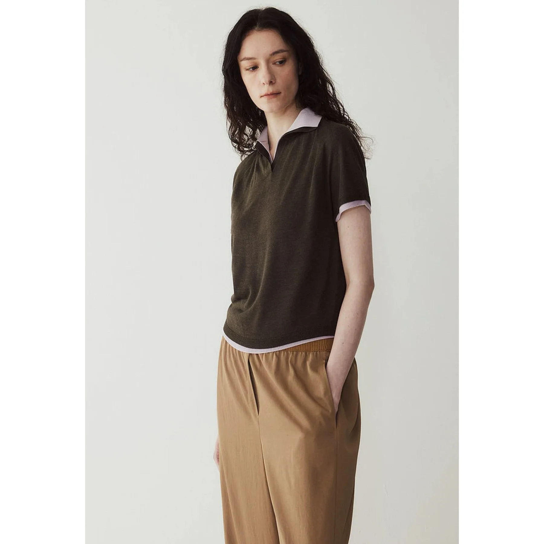 

Lightweight Short Sleeve Knit Neck Sweater Loose Fit Versatile Style Commute Style Women's Spring Fashion Single Piece