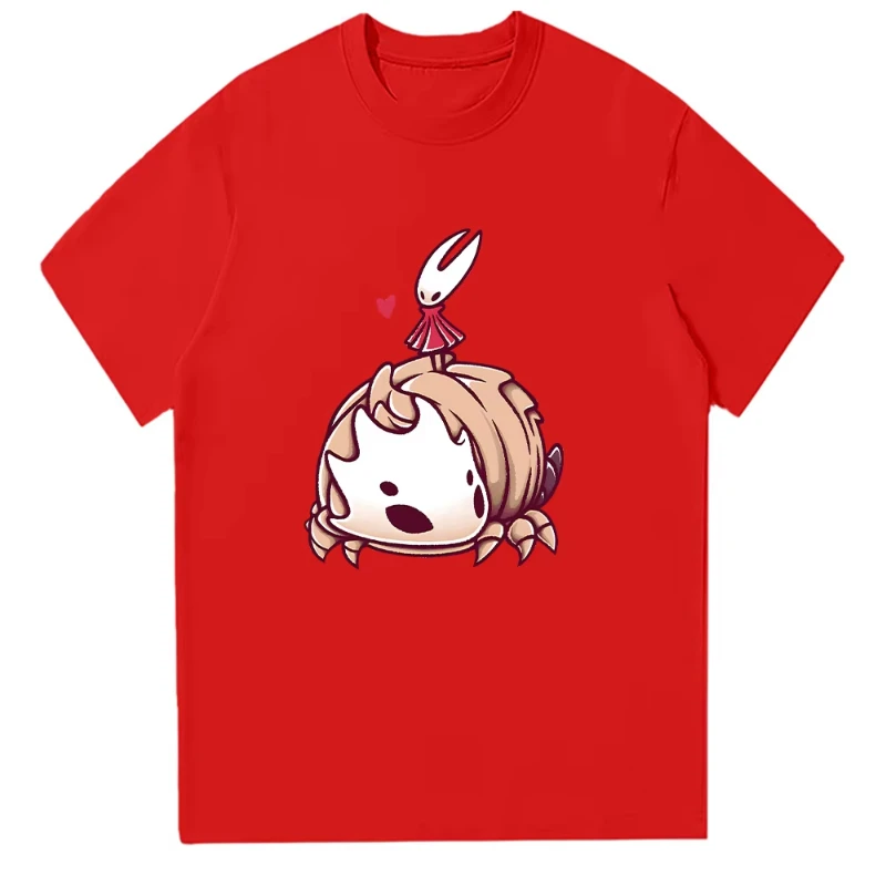 جوفاء فارس Silksong الكرتون تي شيرت الدبور و جرس الوحش للجنسين تي شيرت الألعاب عالية الجودة القطن المحملة مضحك Y2K قصيرة الأكمام