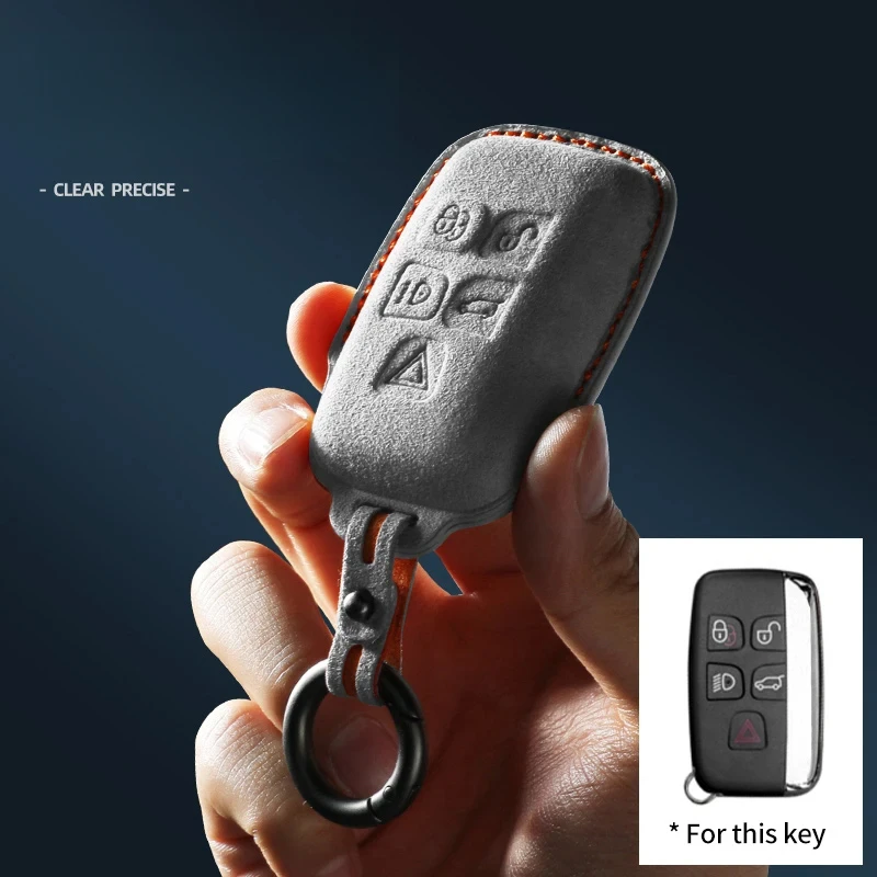 For Land Rover Range Rover Discovery Defender Car Remote Key Case Cover Shell Suede Alcan tara Interior Protector Accessories