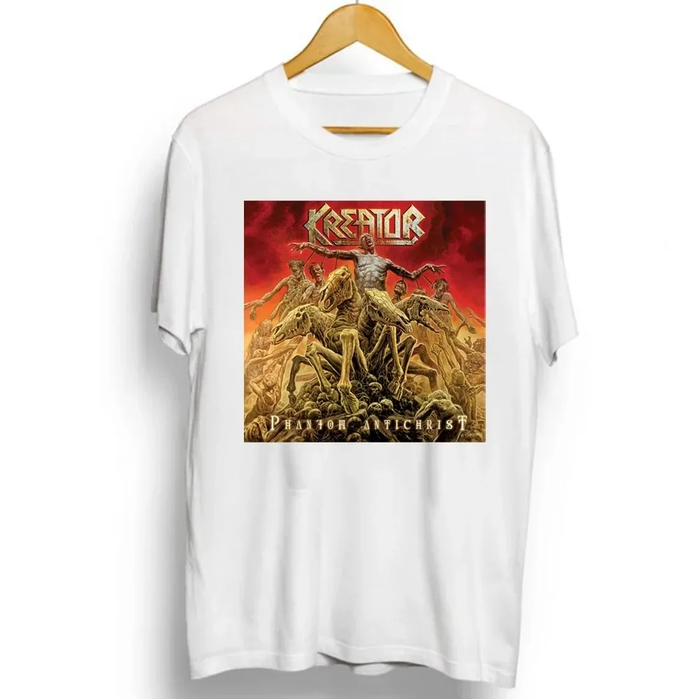 Mens Short Sleeve T-shirts 100% Cotton Kreator Rock Heavy Metal Band Print Adult Unisex Thrash Metal Tees Size XS-3XL New