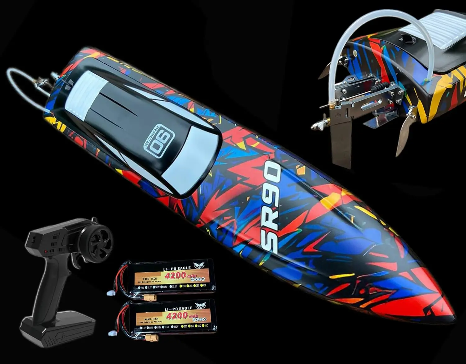 35.43 Extra-Large Brushless Remote Controlled Water Boat Watercraft for Adults 2.4G Racing on Water Lake Sea Entertainment Sport