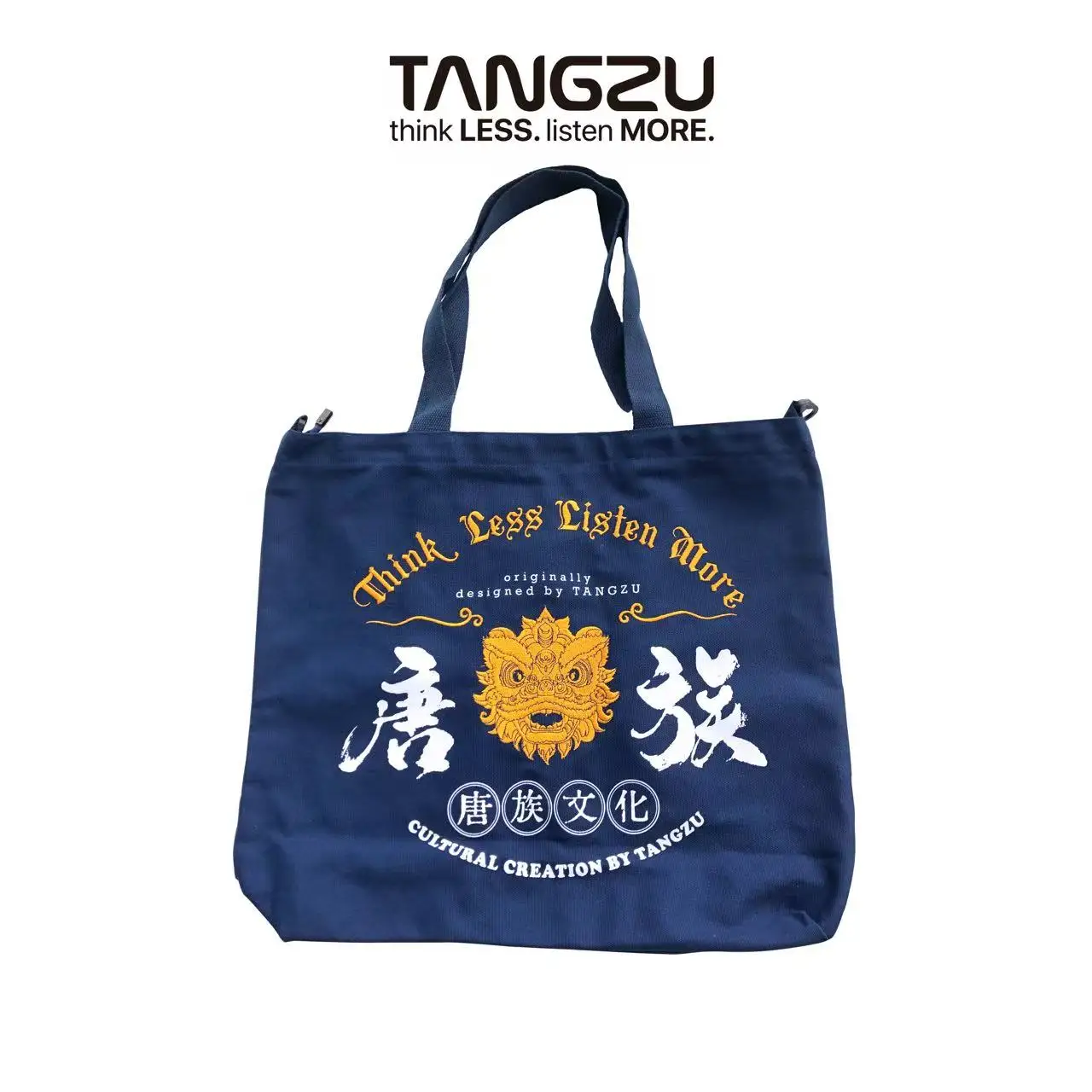 Bolsa de Lona TANGZU com Elementos Periféricos da Dança do Leão