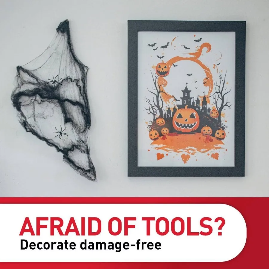 

Command Large Picture Hanging Strips White: Adhesive Strips for Art & Office, Plastic, No Choking Hazard