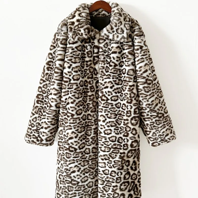Engrossar manter quente solto cobra padrão jaquetas casaco 2025 pele de inverno fofo casacos longos jaqueta outerwear dos homens pele do falso leopardo topos