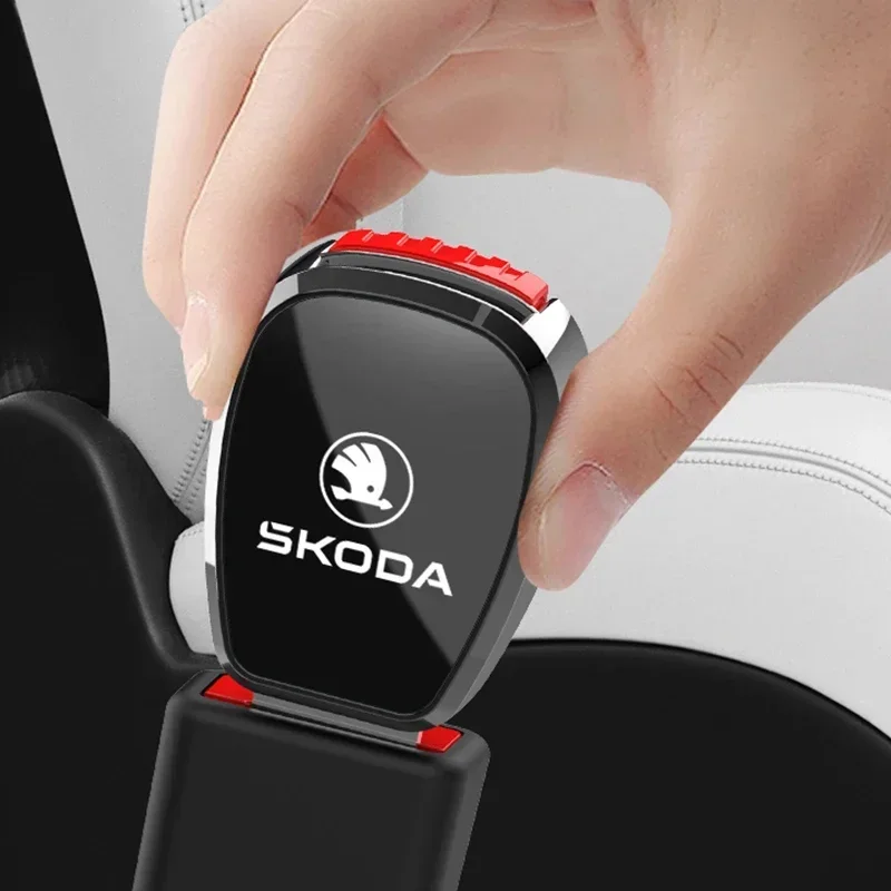 Car Seat Belt Clip Extender Seatbelt Lock Buckle Plug Interior For Skoda Octavia Superb Rapid Kodiaq Karoq Fabia Kamiq Enyaq iV view 4