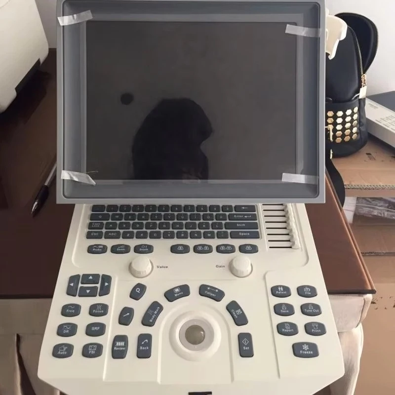 

Pet Veterinary Portable Black And White Color Doppler Ultrasound Scanner Price with Ultrasound Cart for Pets