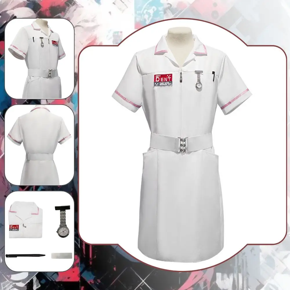 White Halloween Cosplay Costume para Homens e Mulheres Adultos, Bat Men Joker Uniforme, Roupas de Carnaval, Roupas Disfarçadas