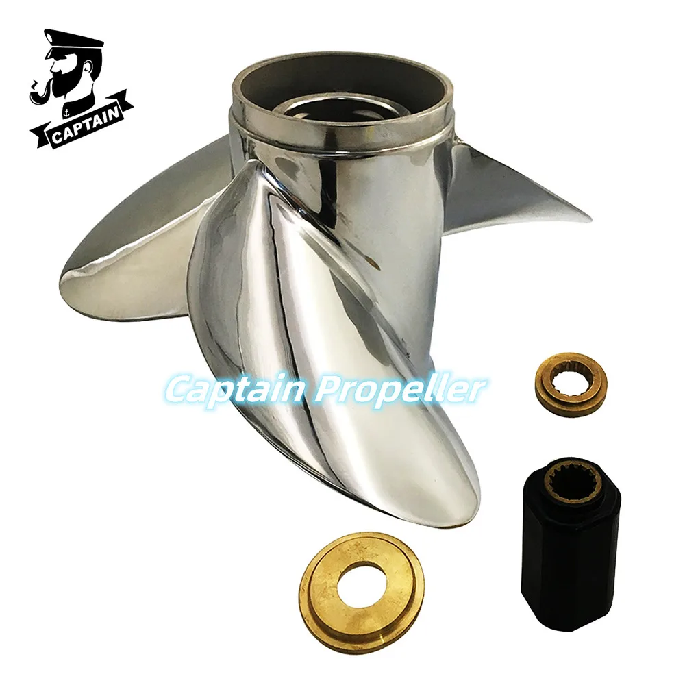 Captain Boat Propeller 16X19 Fit Suzuki Outboard Engines 150 175 200 250 300HP Stainless Steel Steel 3 Blade 15 Tooth Spline LH