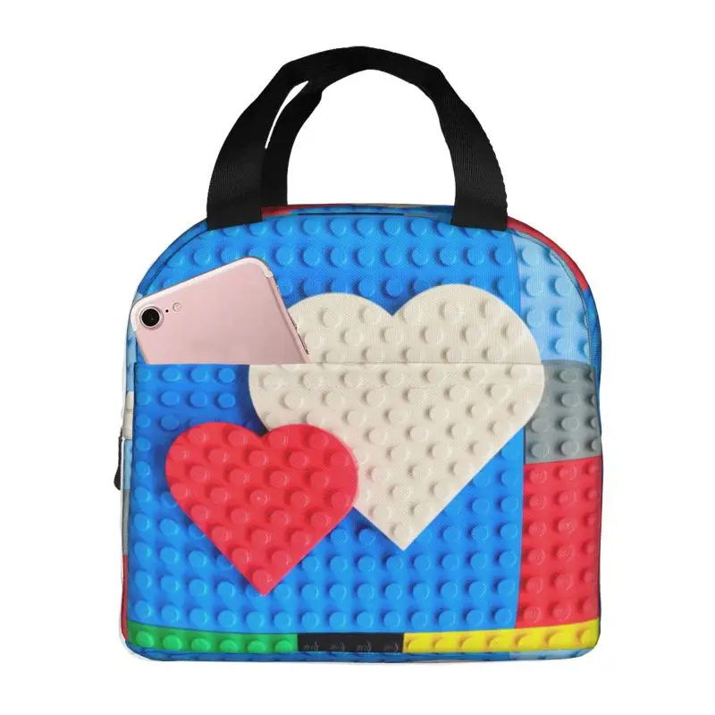 

Изготовленные на заказ строительные блоки, ланч-бокс с сердечком для женщин, холодильник, термоизолированная сумка для обеда, офисная работа, сумки для пикника