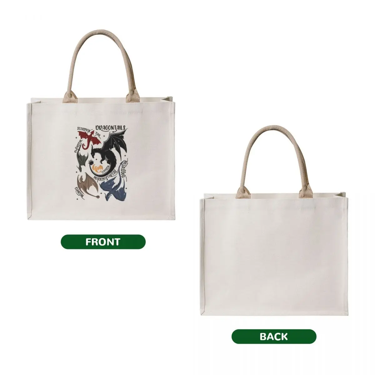 DRAGONTAILS - Fourth Wing - Rebecca Yarros - Officially licensed Tote Bag personalized tote bag Canvas canvas tote bag