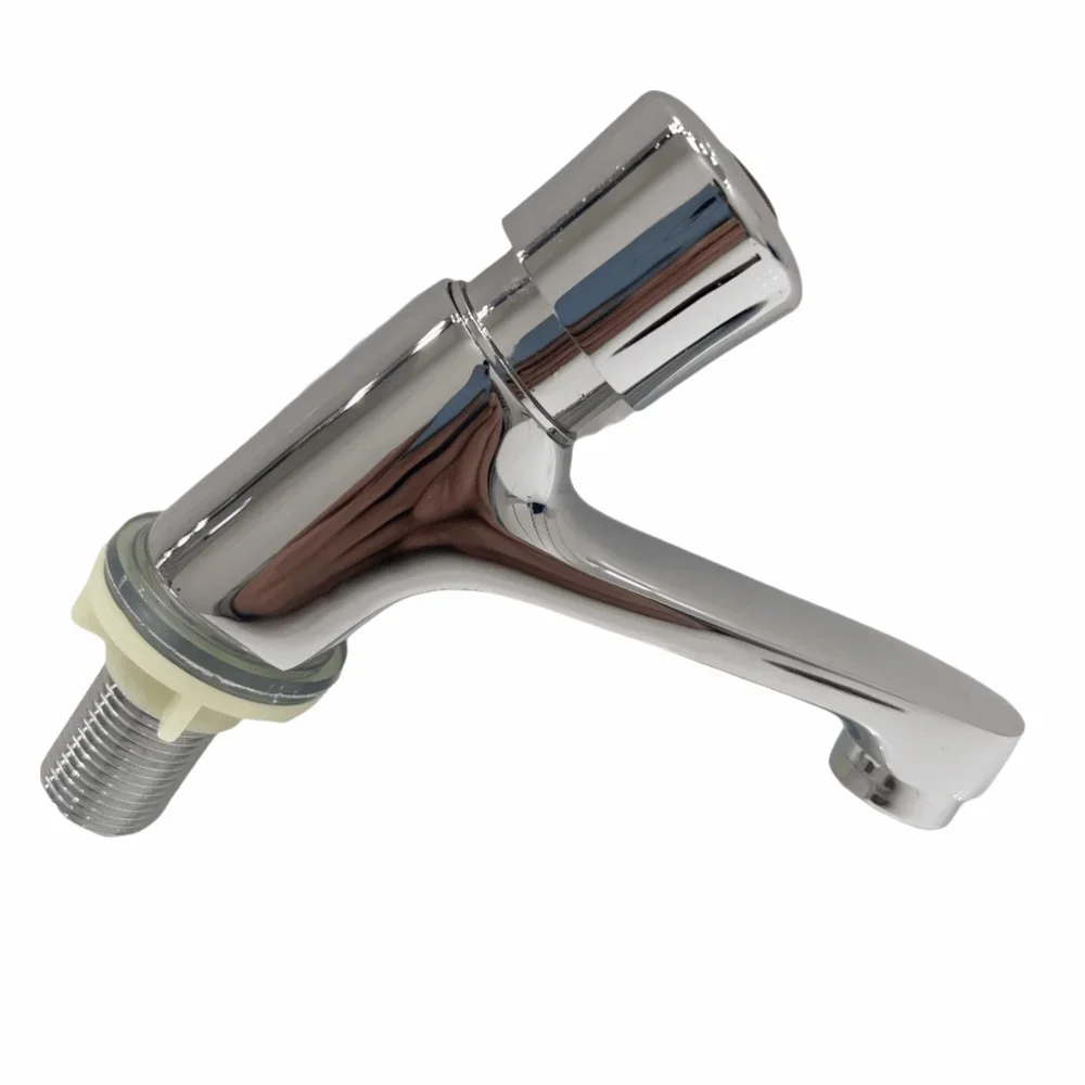 Single Cold Water Time Delay Faucet Female Thread G1/2 Push Button Self Closing Tap Copper Water Saving Faucet Bathroom Use