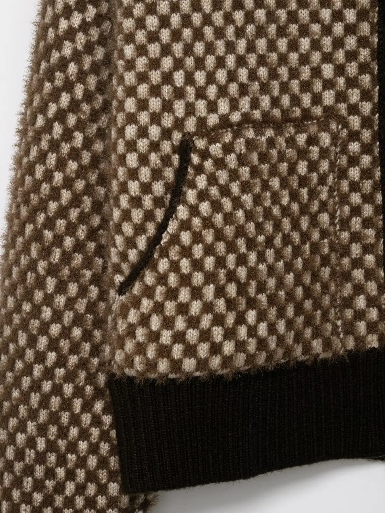 سترة سترة فضفاضة ونحيفة للخريف والشتاء مع تأثير من الفرو الصناعي وياقة عالية وسحاب #5