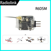 Future Flight Radiolink R6DSM 2.4G 10 Channel 10CH RC Receiver DSSS /FHSS for RC Transmitter AT9 AT9S AT10 AT10II Remote Control