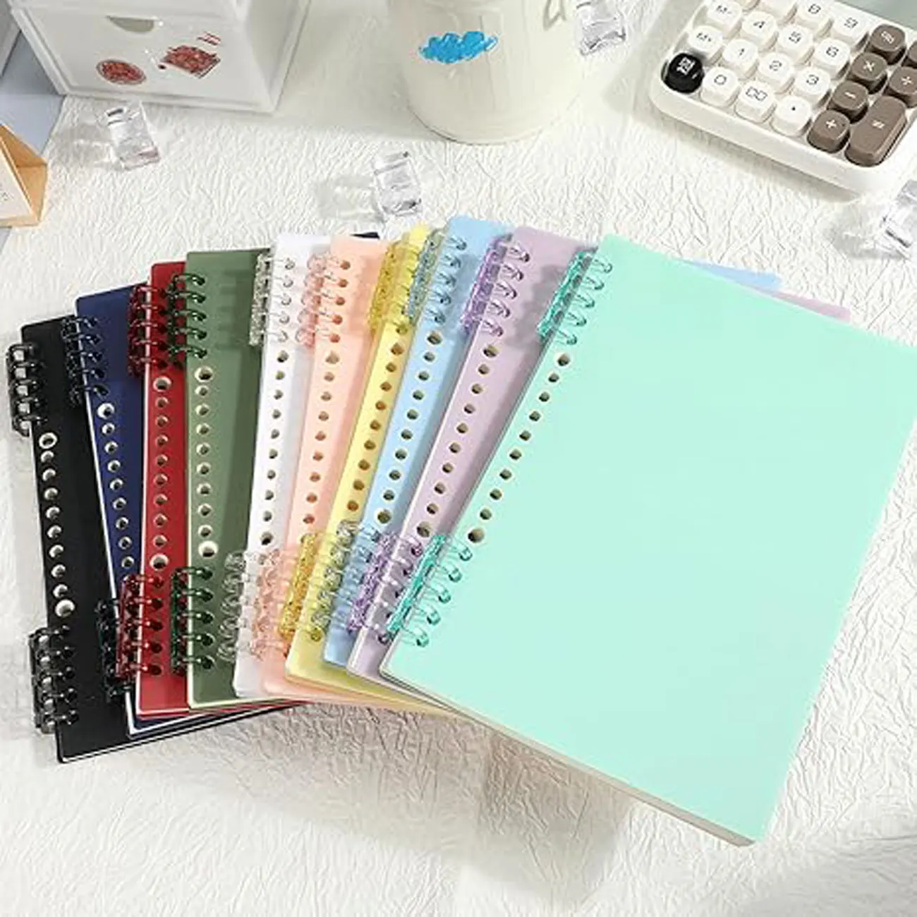 ปกแฟ้มห่วง A4 แบบแพ็ค 2 ชิ้น ปกพลาสติกหลากสี เหมาะสำหรับการเขียน เหมาะสำหรับงาน การเรียน และอุปกรณ์การเรียนกลับไปโรงเรียน เจนท์