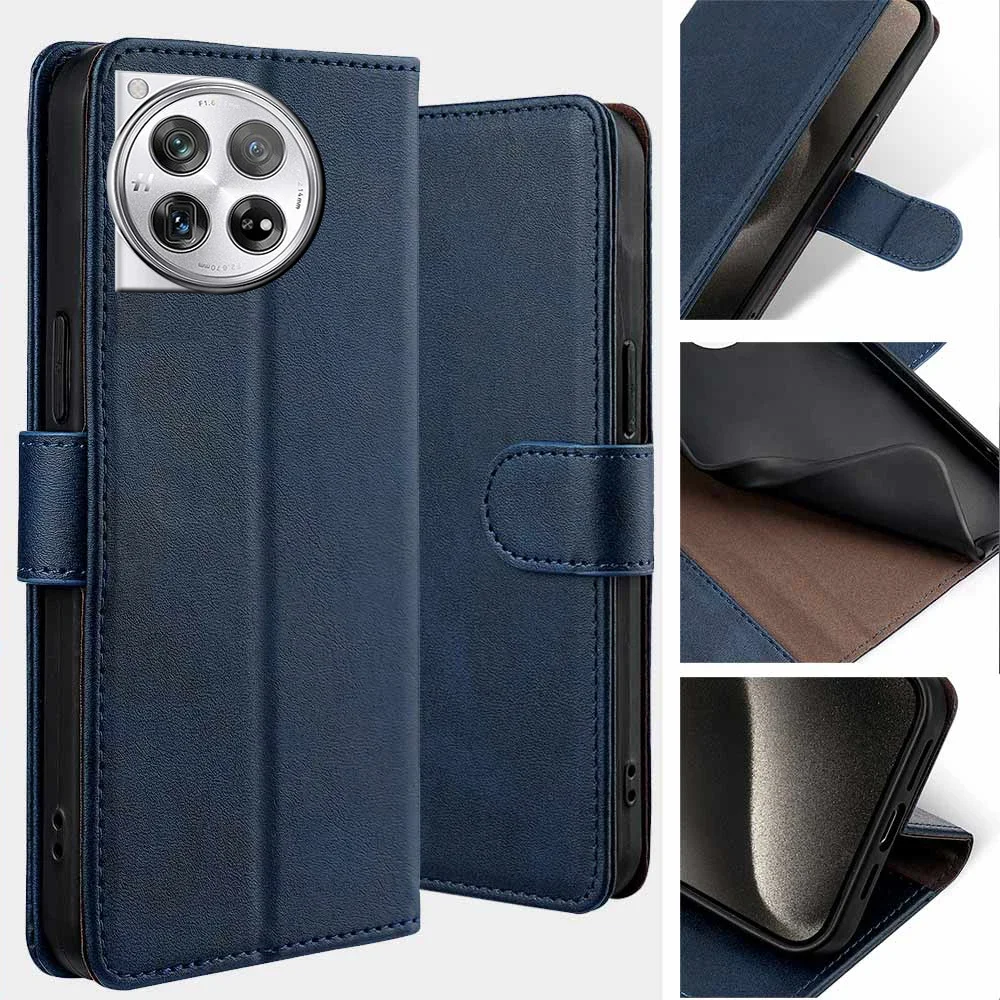 Business Book Style RFID Multi Card Cover For Oneplus 12 12R 11 11R 10 Pro 10T Magnetic Buckle Leather Flip Phone Case Coque