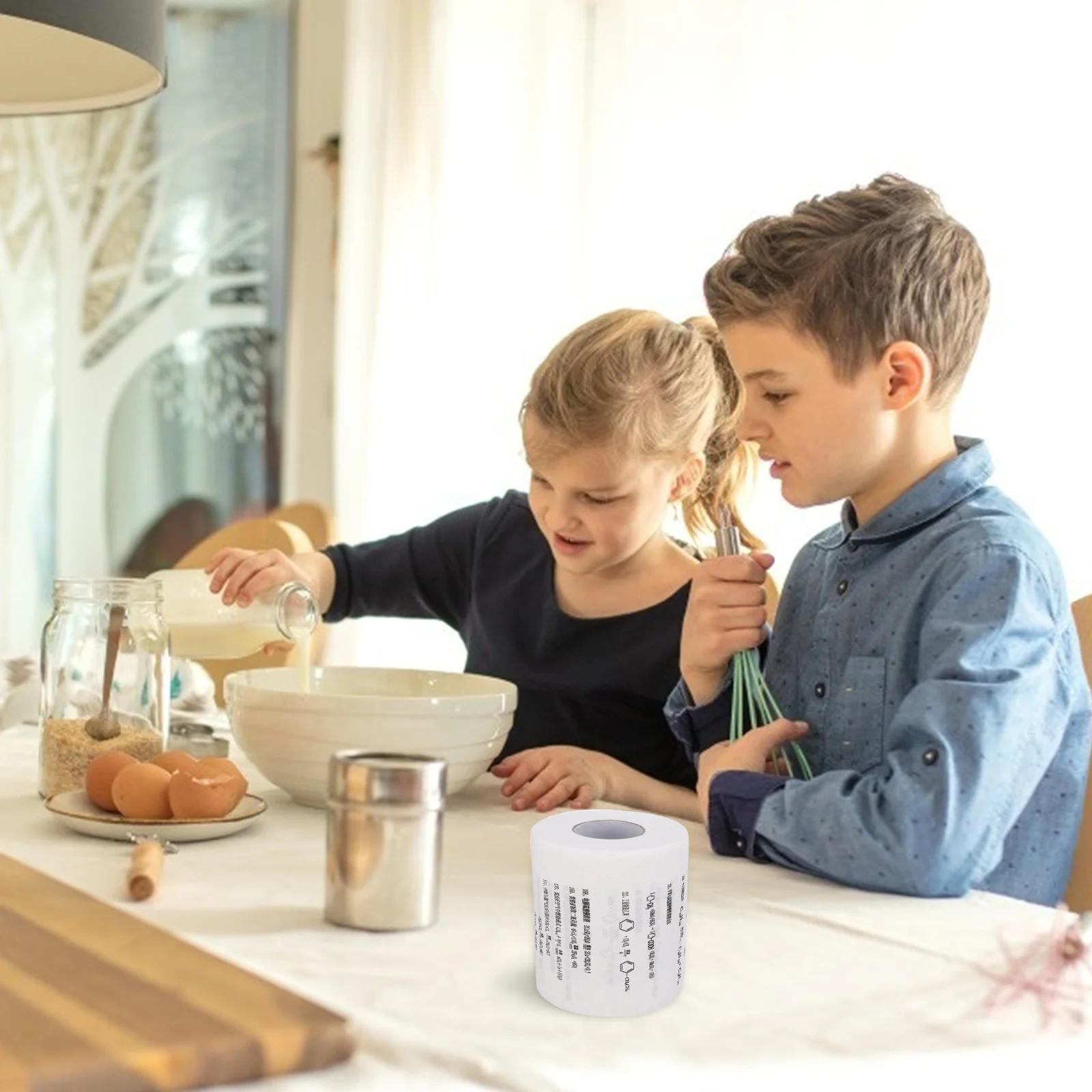 4 لفات من ورق التواليت بنمط تركيبة الفيزياء الكيميائية، راحة ناعمة عالية الامتصاص لتزيين ورشة الحمام المنزلية