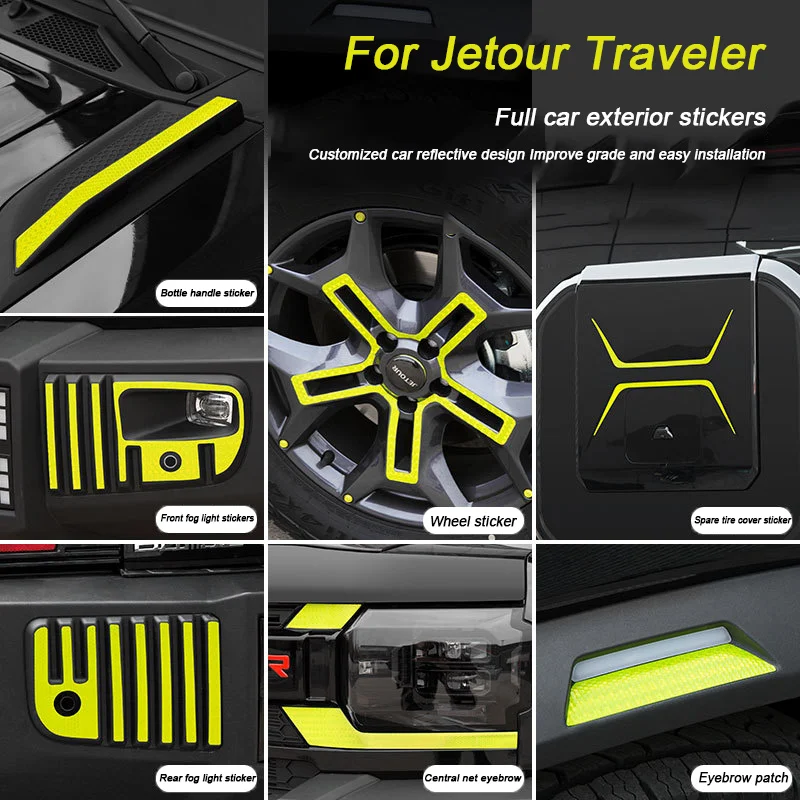 

Для Jetour Traveler T2 2023 2024 2025, автомобильный чехол для запасного колеса, ступица колеса, внешние наклейки, украшение для кузова автомобиля, аксессуары
