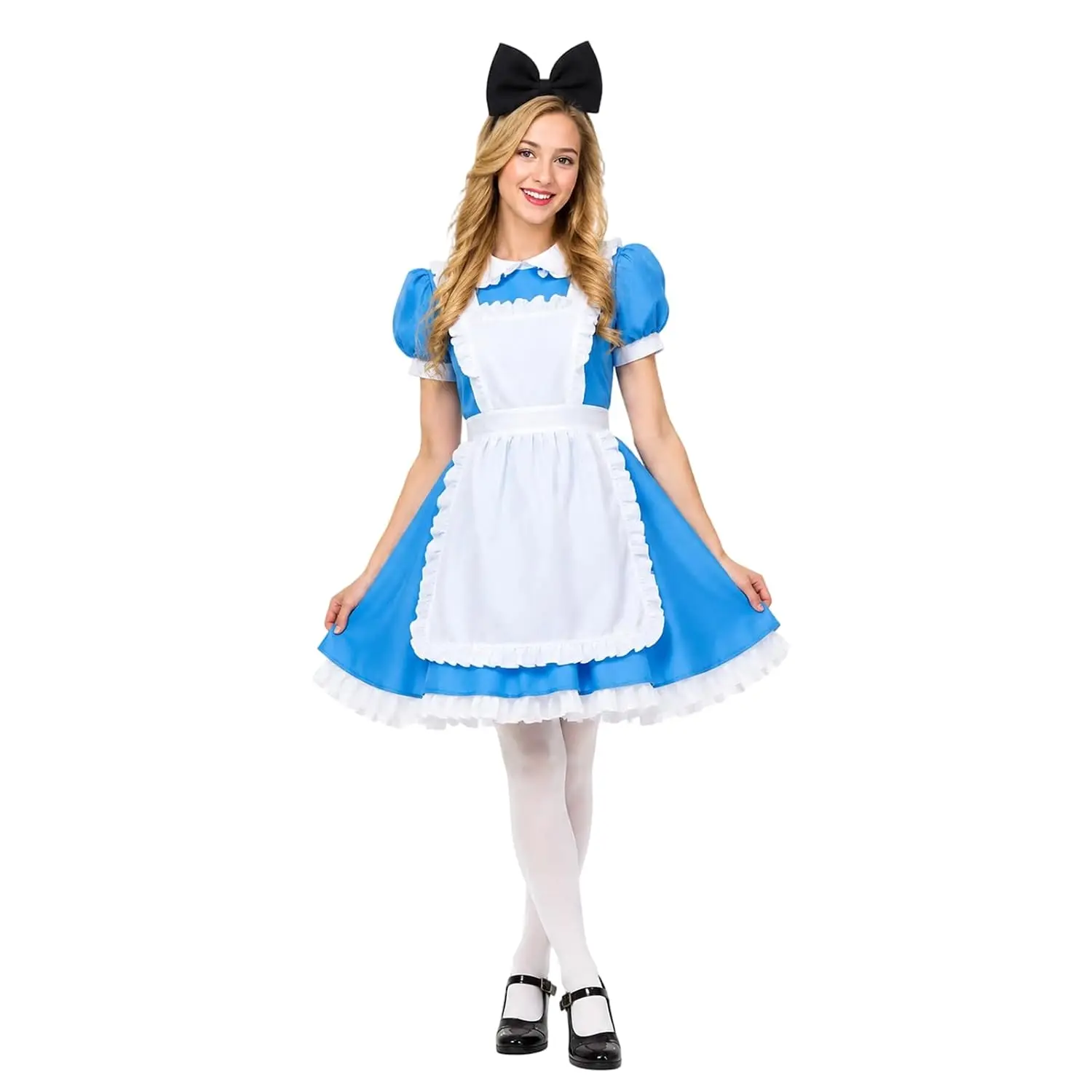 Bow Headbands Headdress for Women, Perfect Hair Accessories for Alice in Wonderland Cosplay Black