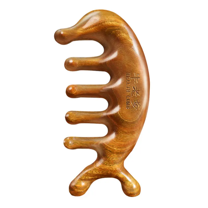 Massage Comb Scalp Green Sandalwood Head for Growth Hair Brush for Nose Wooden Gift for Women