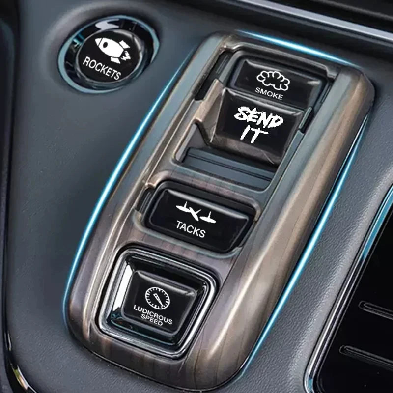 15pcs/Set Creative Car Switch Button Stickers Dashboard Console Label Decals Self-Adhesive Decorations for Car Truck view 5