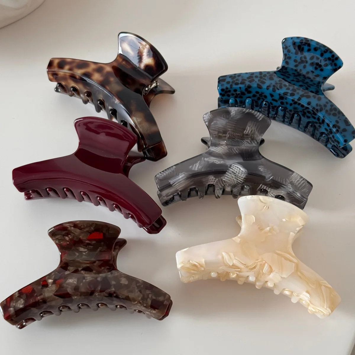 DuoShang новые 8 см геометрические ацетатные заколки для волос осень-зима ретро модные заколки для волос для женщин и девочек аксессуары для волос