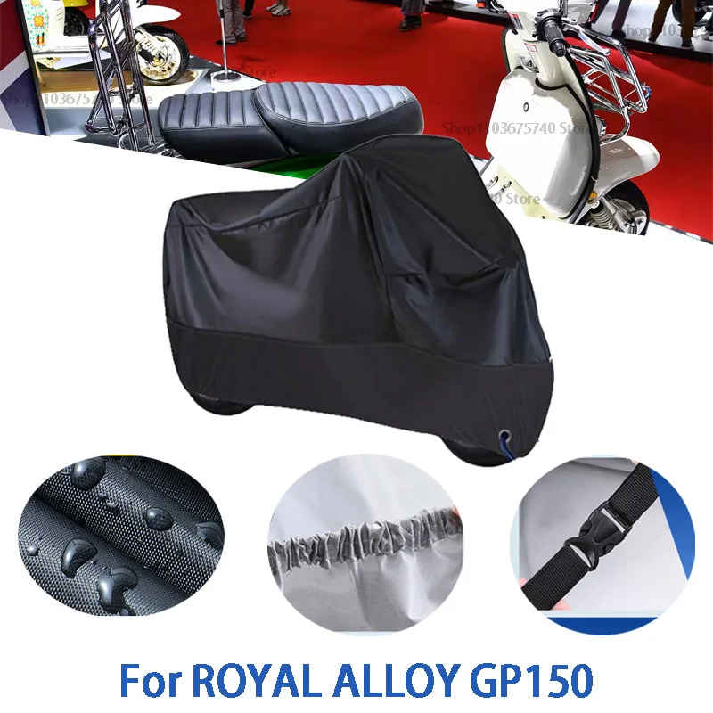 

Полный чехол для мотоцикла ROYAL ALLOY GP150, автомобильный уличный солнцезащитный чехол от пыли и ушей, утолщенный оксфордский чехол, аксессуары