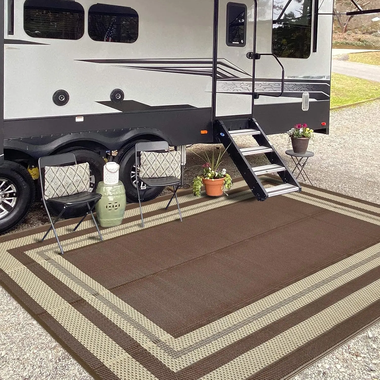 

Outdoor Rug 10x14 Large Rug Outdoor Plastic Straw Rugs Easy Clean Waterproof Reversible Mat Lightweight Camping Rugs for Pati