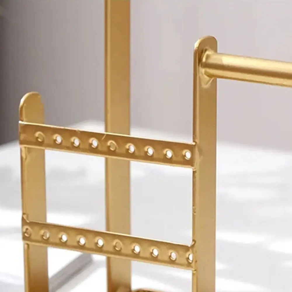 

Металлическая стойка для ювелирных изделий, многофункциональная с подносом, подставка для сережек, подвесной крючок, настольный органайзер, держатель для ушей