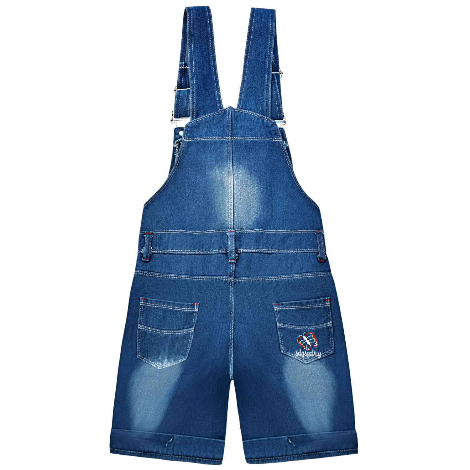 Summer Girl Prints Jumpsuit Kids Cute Washed Jeans Baby shorts Denim Romper Suspenders for Kids Child Clothing