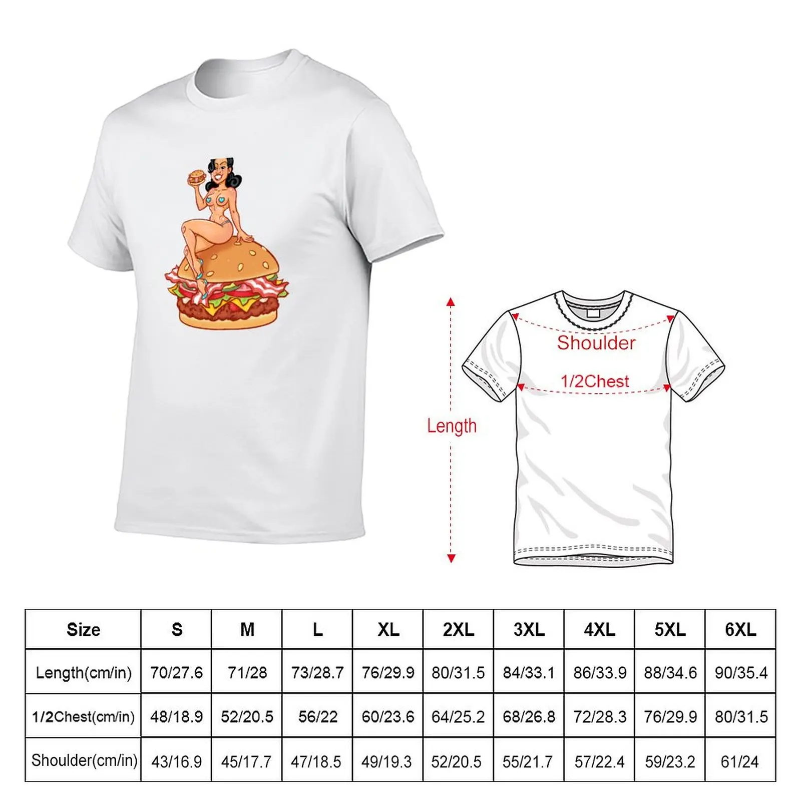 Burger T-Shirt man t shirt graphic funny t shirts cotton cotton t shirt man T-shirt