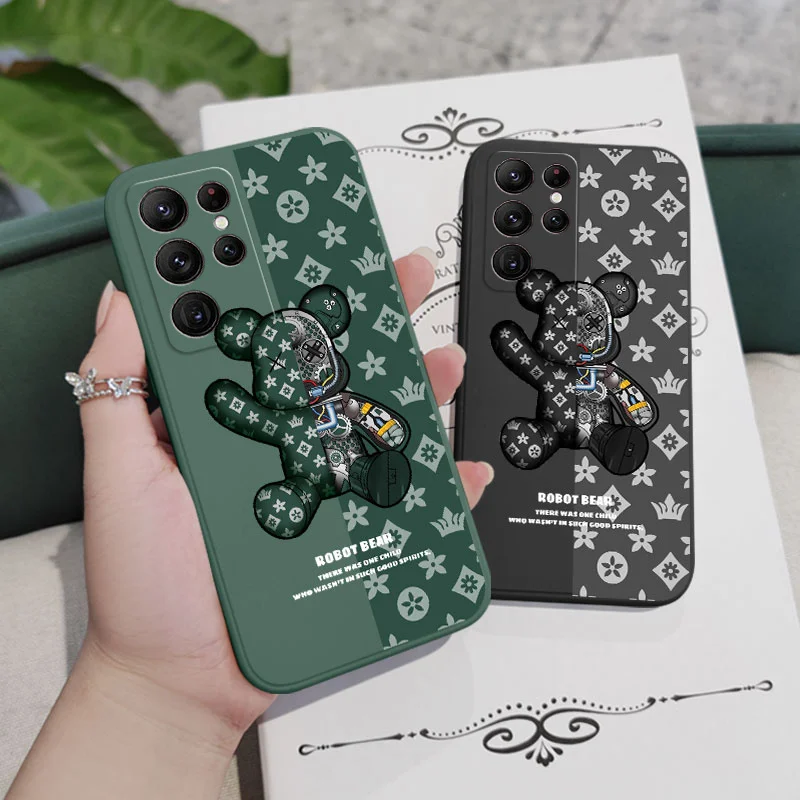 Mechanical Bear Phone Case For Samsung Galaxy S25 S24 S23 S22 S21 S20 S10 S10E Ultra Plus FE Note 20 Ultra Plus Cover - náhled 3