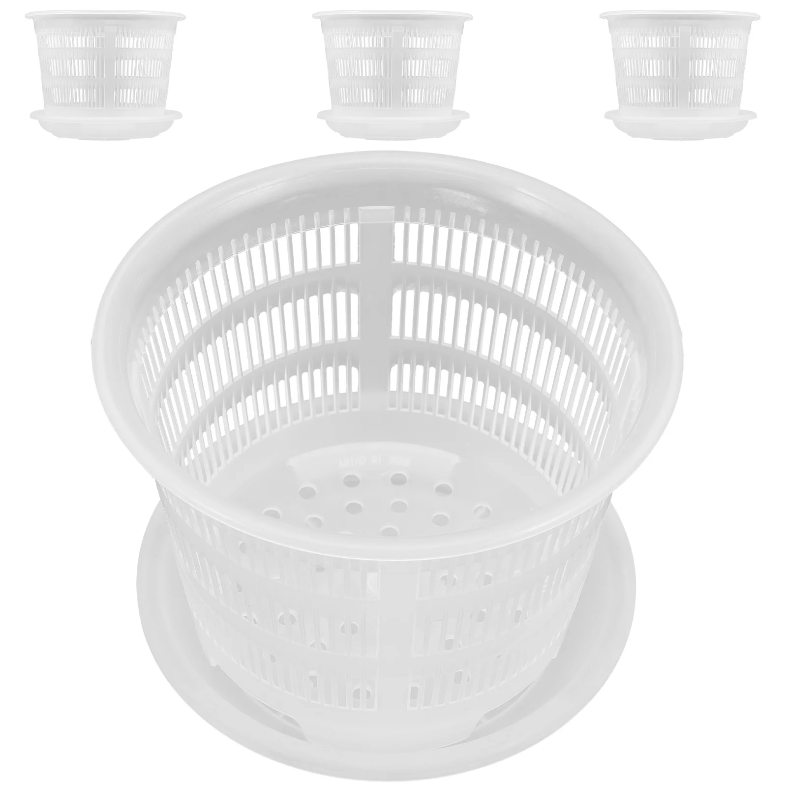 

4pcs Orchid Pot Durable Plastic Garden Flower Indoor Balcony Decorations Hanging Baskets Drainage Holes Succulent Propagation
