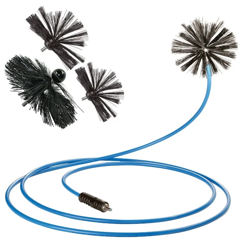 home.home. Rotary Brush M10-16' Set | Air Duct & Dryer Vent Cleaning ToolCommercial Use | Incl. 3 Brush Heads, Blue