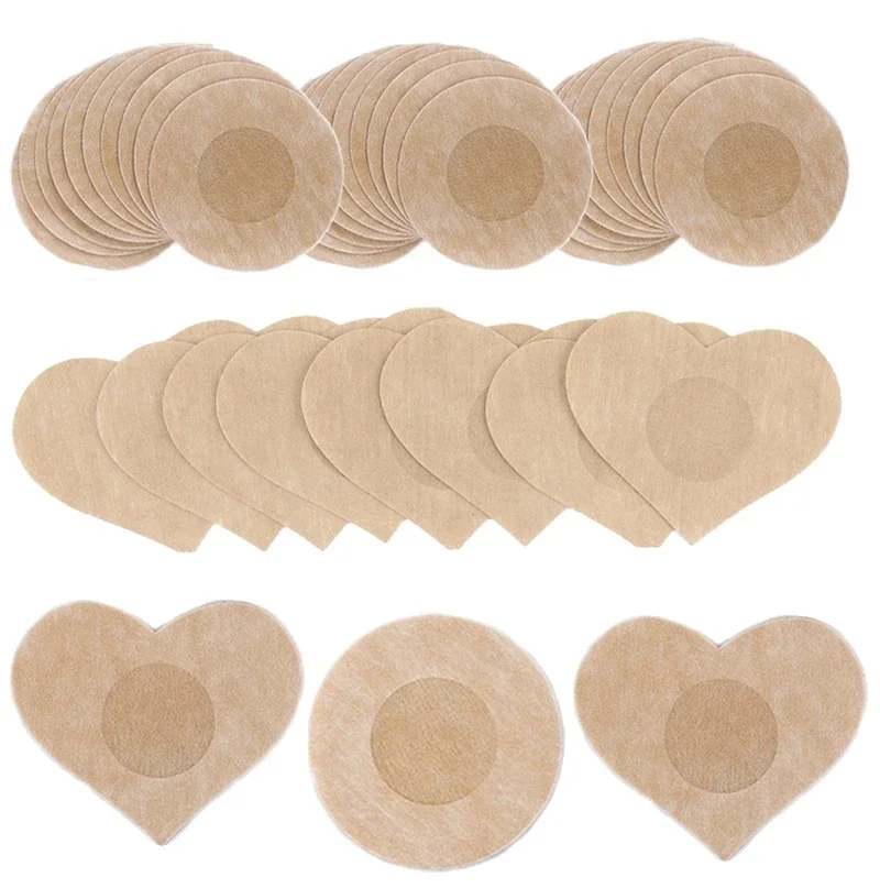 Women\'s Invisible Nipple Pasties Breast Lift Tape Overlays on Bra Stickers Chest One-off Nipple Covers Pads Accessories Sticker