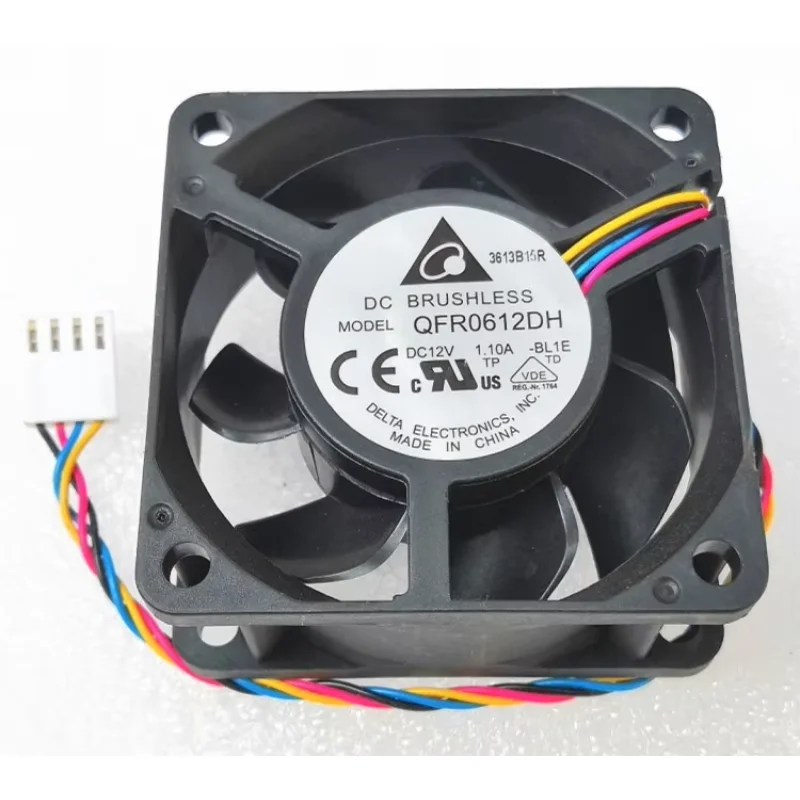 

Delta Electronics QFR0612DH BL1E DC 12V 1.10A 60x60x25mm 4-wire Server Cooling Fan