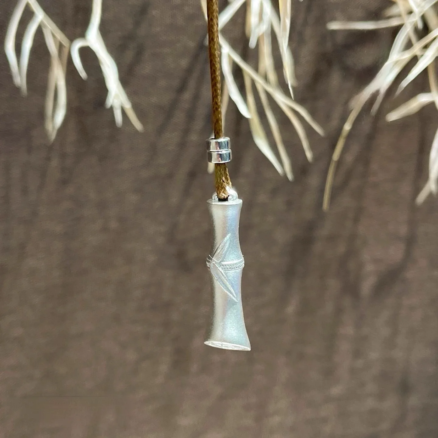 Chinese Style Lucky Bamboo Joint Pendant Long Sweater Chain Gold Silver Plated Good Luck Blessing Wealth Attracting Jewelry Neck