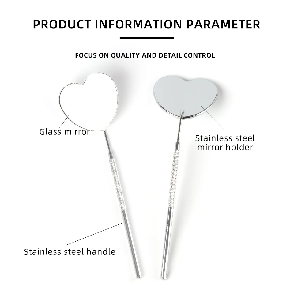Checking Mirror for Eyelash Extension Dental Mouth Mirror Stainless Steel/ Plactic Eyelash Extension Mirrors Makeup Accessories