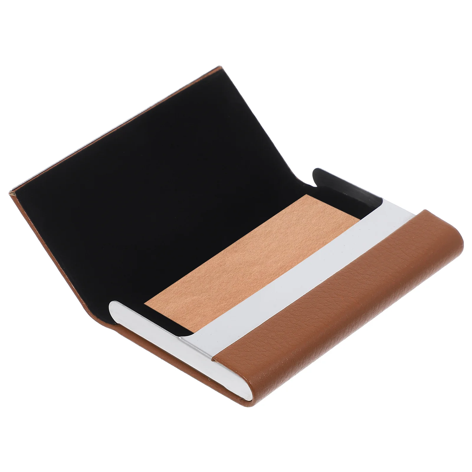 

Stainless Steel Business Card Box Slim Holder Case Aluminum Alloy Pu Name Cards Man Elegant Storage Wallets Credit Cards