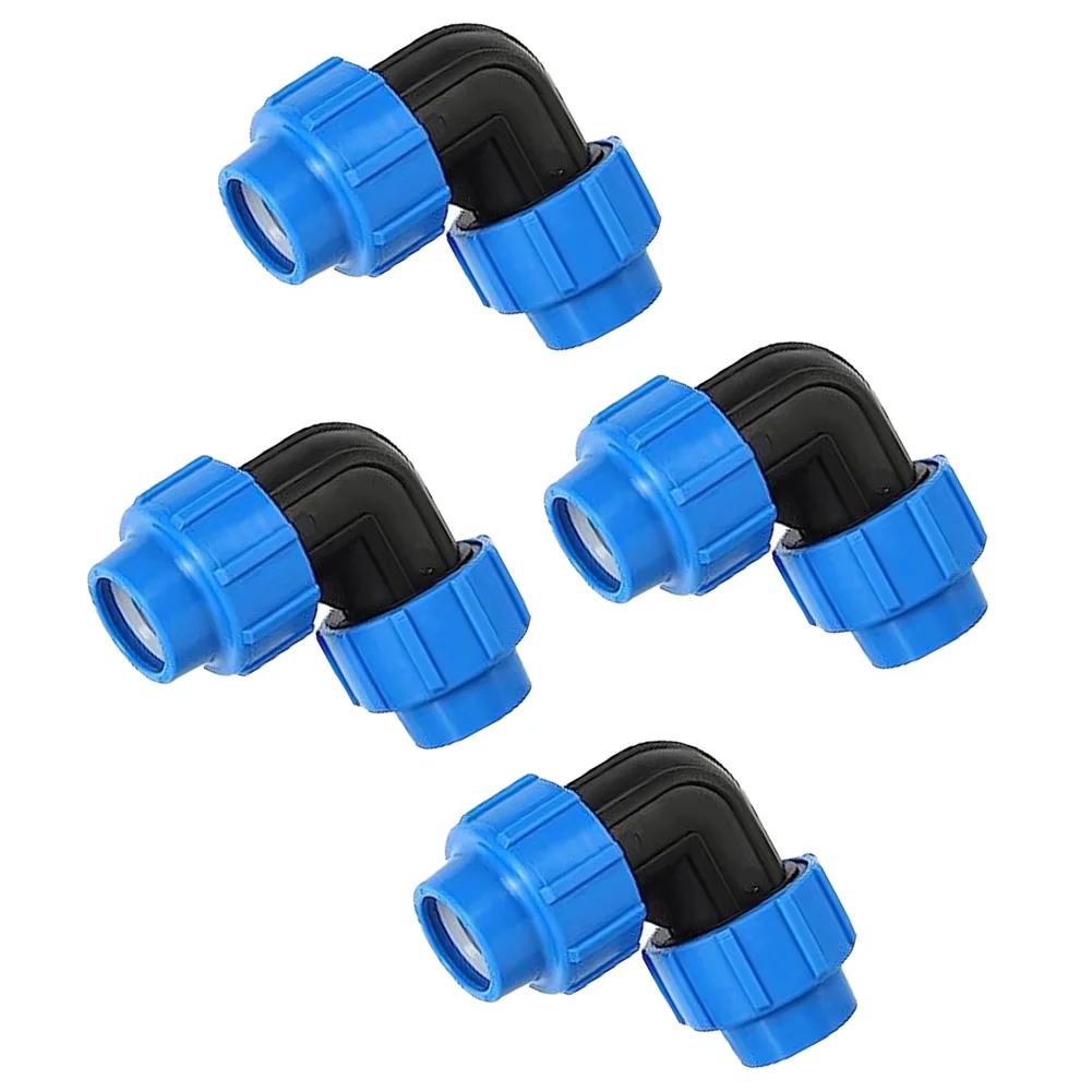 90 Degree For PE PiFor PE Screw Angle Fitting Kit 4 pcs for Drinking Water Systems Using 20 25 32 mm For PE Tubing