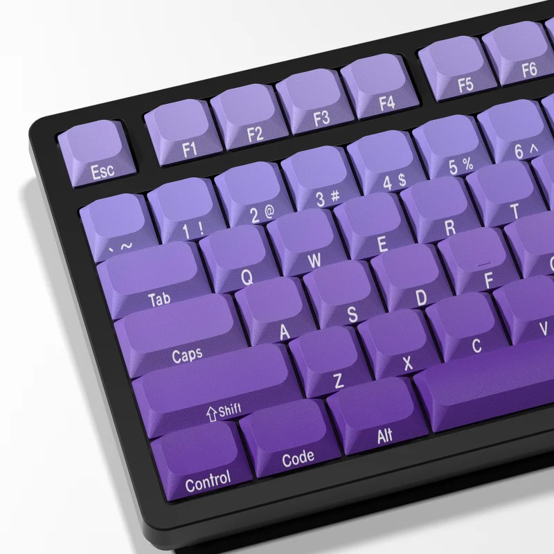 XVX Purple Low profile Keycaps MX PBT Dye-Sub Side Print Mechanical Keyboard Keycap Compatible with 61/64/75/87/96/108