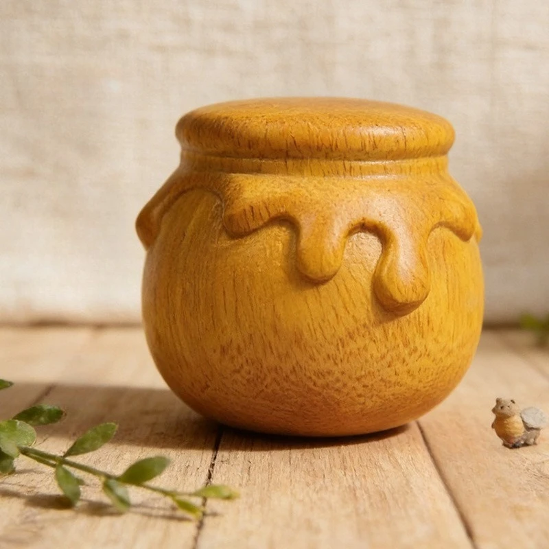 

1 шт. Креативный деревянный медовник из бокоте, ручная работа, декор для стола, художественные украшения, креативная резьба по дереву