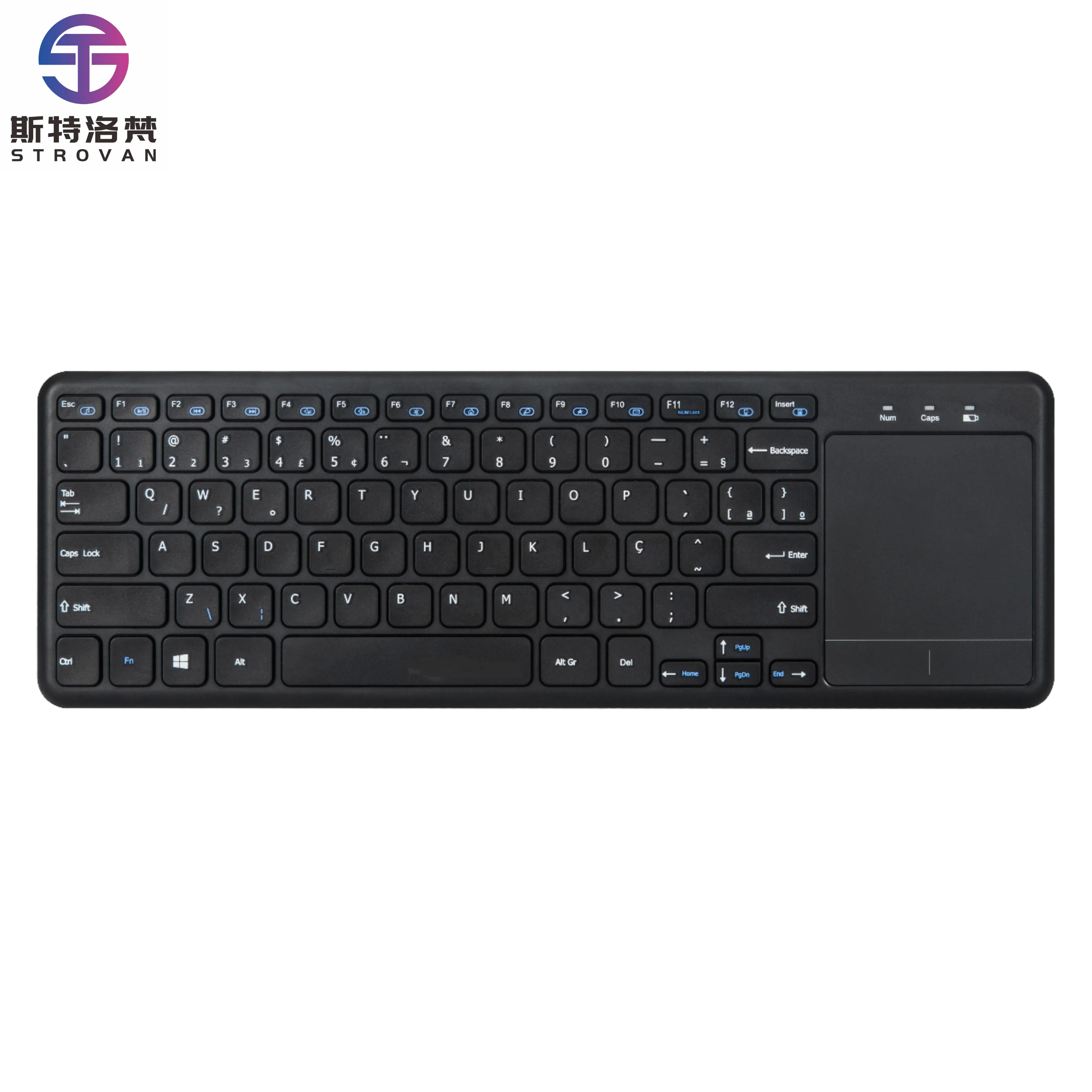 

Teclado Inalambrico Espaol Clavier Francai 2.4g Wireless Large Print Keyboard With Touchpad