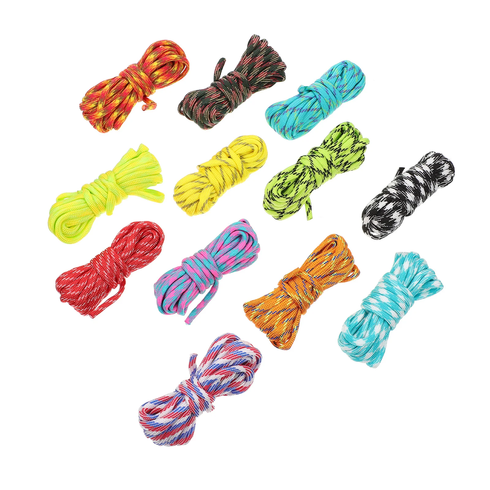 

12pcs Paracord Rope 4Mm 550Lb Abrasion Resistant Lightweight Cord For Camping Hiking Survival Outdoor Adventure Emergency