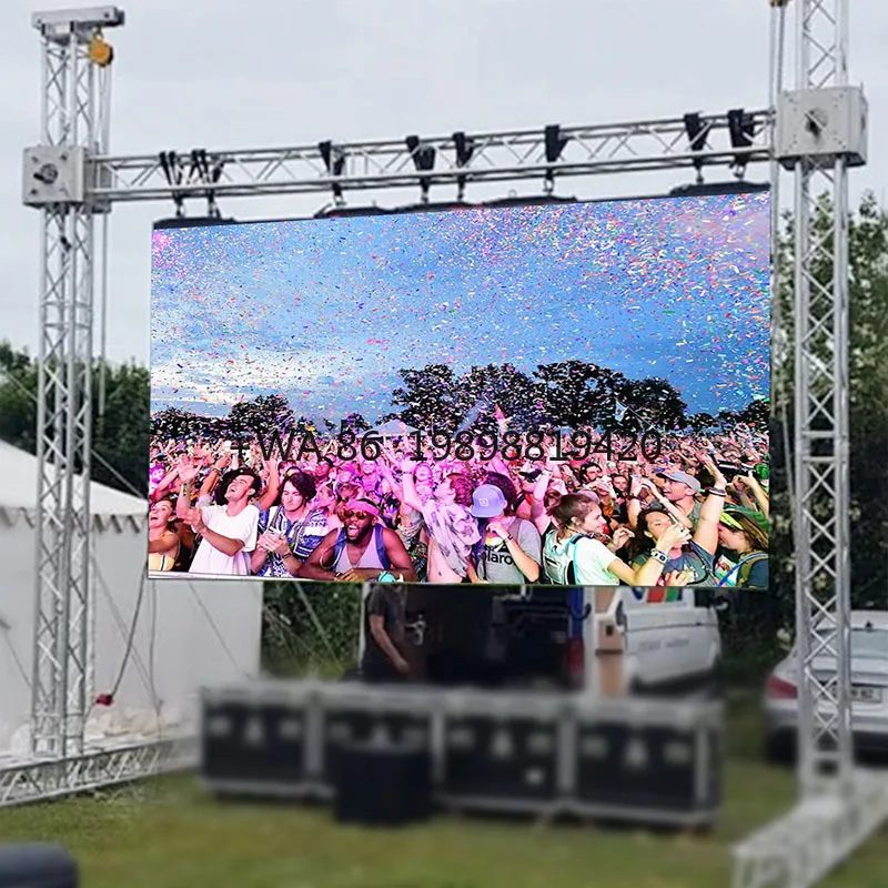 تخصيص عالية الأداء P3.91 خزانة تأجير خارجية الكنيسة Led لوحة الحائط الفيديو في الهواء الطلق المرحلة خلفية شاشة LED Sc