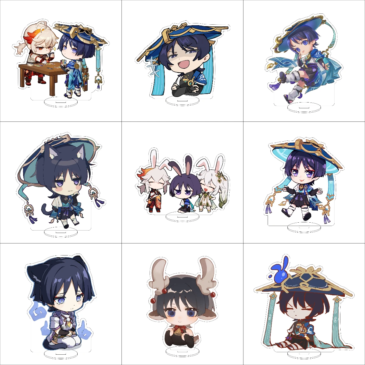 10CM Anime Genshin Impact  Figure Stand Model  Amamiya Wanderer Cute Desk Decor Standing Sign Gifts
