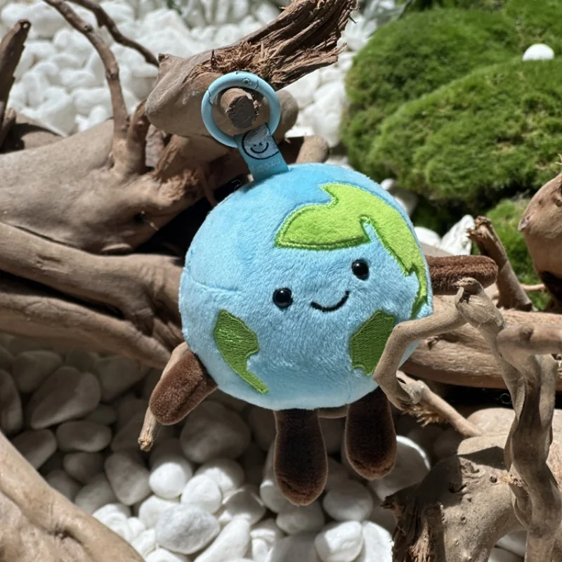 

10cm Adorably the Earth Doll Bag Pendant Key Chain Cute Smiling Earth Plushies Cartoon Home Decor Birthday Gifts Girl