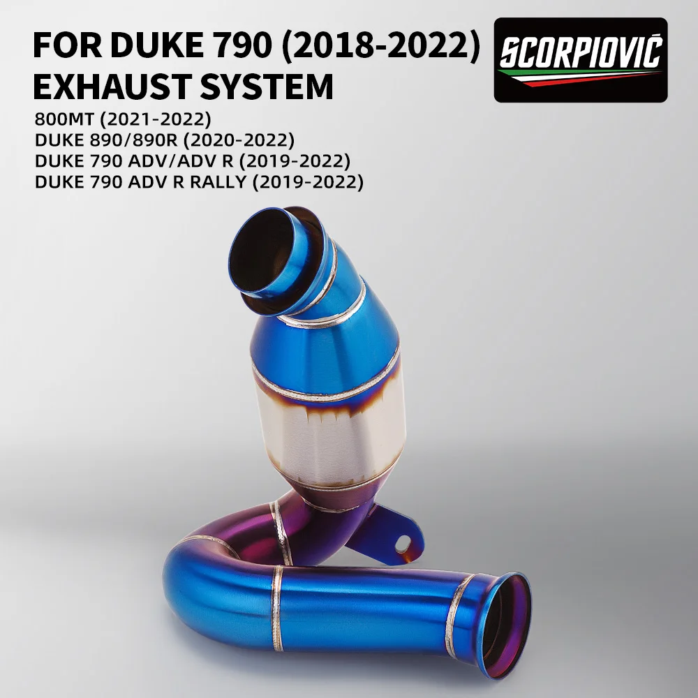 

Motorcycle Exhaust Pipe For DUKE 790 DUKE890 890R Moto Escape Stainless Middle Link Pipe
