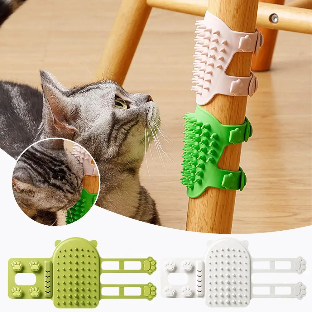 

Pet Massage Brush Dog Cat Hair Removal Comb Self Cleaning Rubbing Combs Cat Chair Scratch Wall Brush Soft Silion Tool Groom T4W9