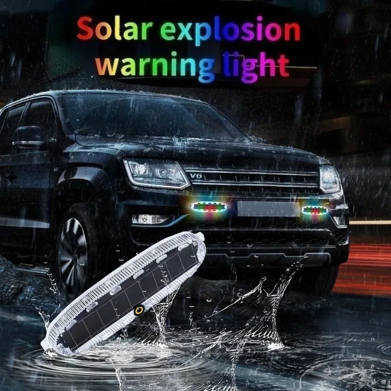 

1PC Solar LED Warning Strobe Lights for Cars Truck Scooter Motorcycles