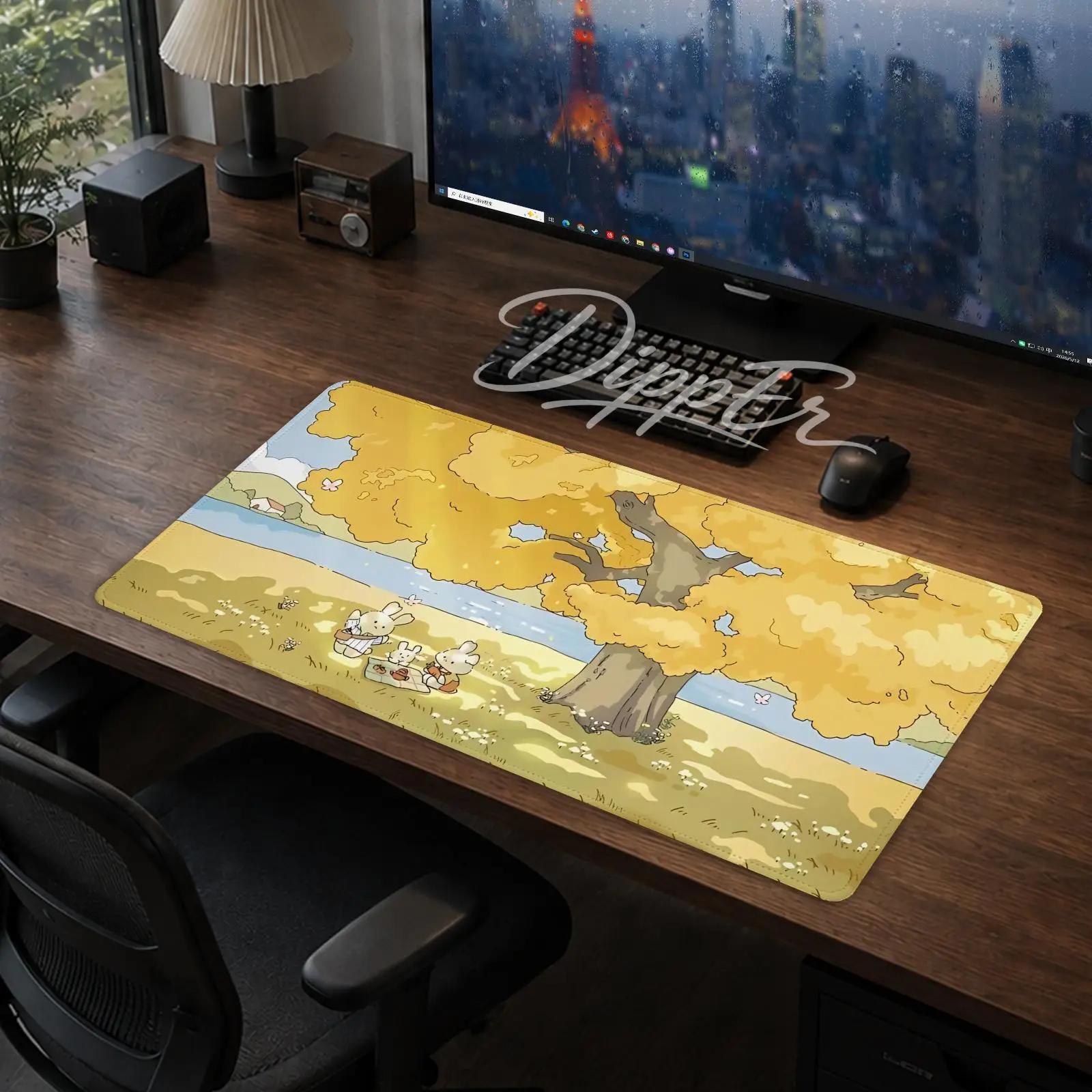 Alfombrilla de ratón A-Qute Anime, alfombrilla grande para escritorio de oficina, alfombrilla de ratón para juegos, base de goma, cojín antideslizante 900X400